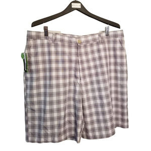 IZOD Golf‎ Perform X White Purple Shorts Men's Size 40 Inseam 9.5 in NWT